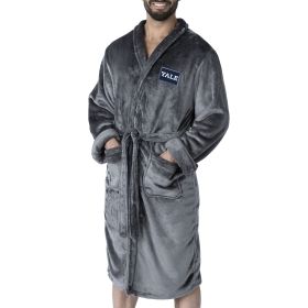 Yale Bulldogs Wordmark Charcoal Silk Touch Robe Large/XLarge 26 x 47 inches