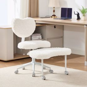 Artificial rabbit hair Meditation Chair Plus, Cross Legged Chair with Wheels, ADHD Chair