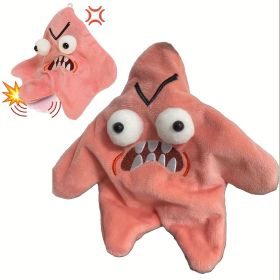 Grumpy Starfish, Pink Kicking Starfish Plush Pendant, Funny Spoofing For Backpacks, Interactive Doll Ornament, Cute Schoolbag Pendant, Keychain