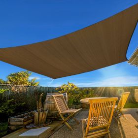 Prohibited From Sale On Amazon XISHAN 16'X20' Mocha,Rust Red,Sand HDPE Sunshade Sail, 160 Grams (Option: 16X20ft-Mocha)
