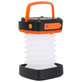 Solar Camping Lantern LED Collapsible Tent Lamp USB Rechargeable (Option: White)