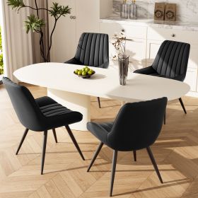 2-piece or 4-piece dining chair sets, suitable for use in dining rooms, living rooms and offices (Quantity: 2-piece, Color: Black)