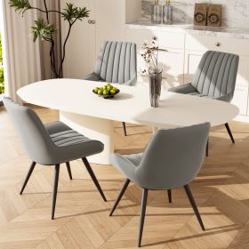2-piece or 4-piece dining chair sets, suitable for use in dining rooms, living rooms and offices (Quantity: 2-piece, Color: Light grey)