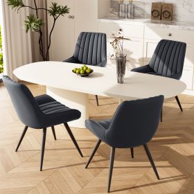 2-piece or 4-piece dining chair sets, suitable for use in dining rooms, living rooms and offices (Quantity: 4-piece, Color: Dark grey)