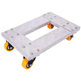Transport Dolly With 3 Inch TPU Professional Casters With Brake Option (Option: Silver)