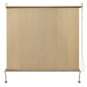 Prohibited From Sale On Amazon 6'X8' Mocha HDPE Spliced Roller Shutter (Option: Sesame-6x6 ft)